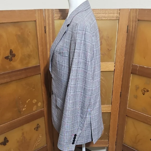 Moods of Norway Preppy Academia Blazer with Subtle Plaid Pattern
